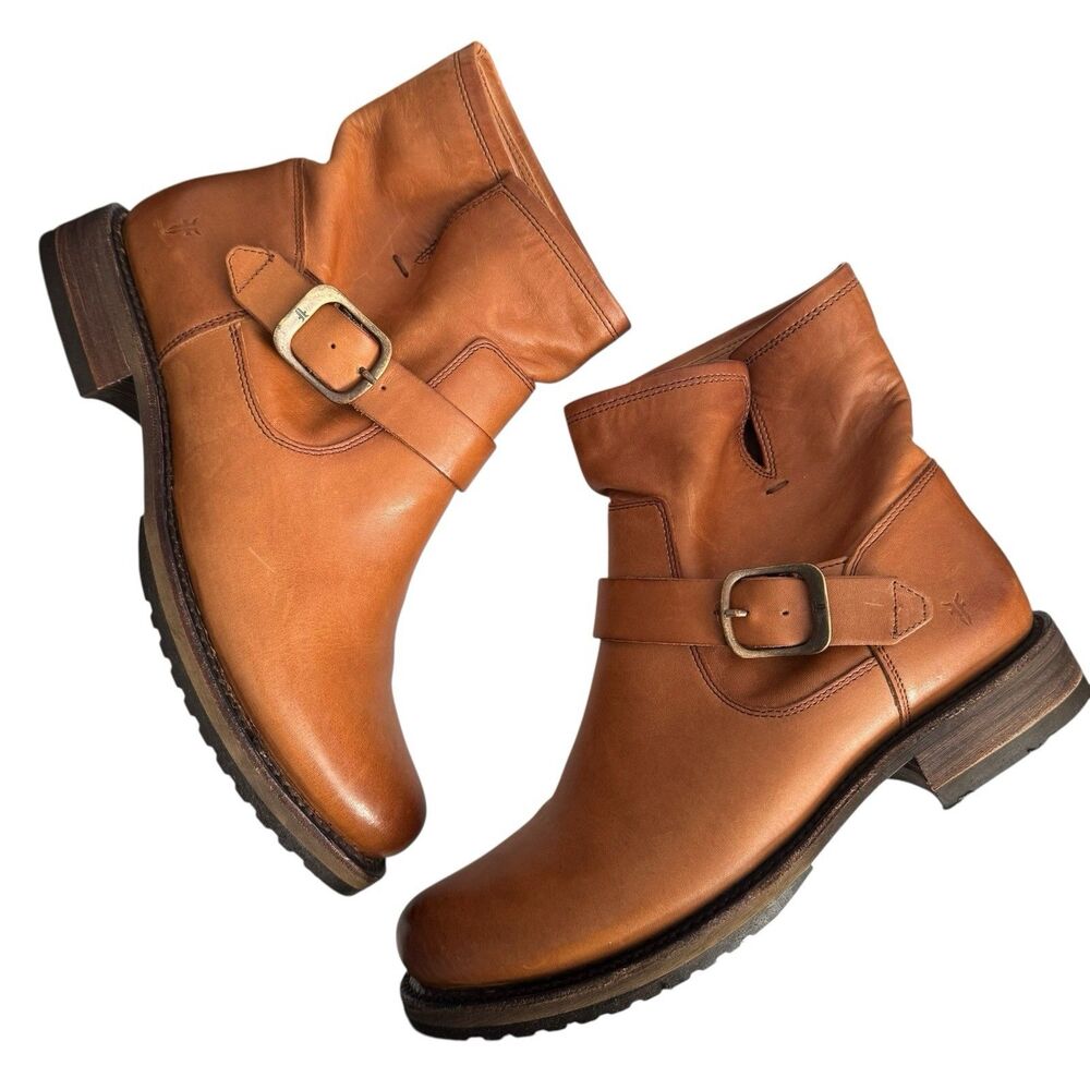 FRYE Veronica Flex Bootie Caramel Brown Women’s Size 10B $240 - Picture 4 of 8
